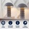Jonathan Y Cremini 17.5" Modern Minimalist Plaster-Look Ribbed Mushroom Resin Cylinder LED Table Lamp, Gra, 2PK JYL9204B-SET2 - alternate 9