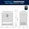 Flash Furniture Vega 30in. Vanity w/Sink, Soft Close Doors & Open Shelf, Carrara Marble, Black Hardware, Wht/Wht FS-VEGA30-WH-HDBLK-GG - alternate 10