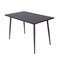 Homeroots 47" Dark Brown and Black Wood and Metal Dining Table 568214 - alternate 7