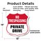Signmission No Trespassing Shield Sign Private Drive, 18 Inch X 18 Inch, Plastic Sign SHI-P-18-408 - alternate 6