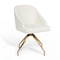 Martha Stewart Sora Upholstered Stationary Office Chair in Off White/Polished Brass CH-222119-CR-GLD-MS - alternate 1
