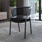 Leisuremod Ervilla Dining Chair in Black Steel Frame with Black Wicker Back and Black Seat, 2PK ECBL-20BL-BL2 - alternate 10