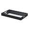 Homeroots Black Shagreen Tray with Beveled Mirror 401785 - alternate 5