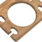 Homeroots Traditional Solid Teak Wall Mount Cup and Toothbrush Holder 475852 - alternate 6