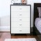 Homeroots 32" Brown and White Five Drawer Standard Chest 286662 - alternate 6
