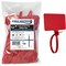 Kable Kontrol Write On Zip Tie Tags, 2in x 3in Flag Top, 12in L, 120 Lbs Strength, 100 Pcs, Red, 100PK CTWO-12-100-RD - alternate 1