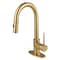 Kingston Brass Single-Handle Pull Down Sprayer Bar Faucet, Brushed Brass LS2463NYL - alternate 1