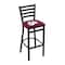 Holland Bar Stool Co 30" Blk Wrinkle Montana Stationary Bar Stool, Ladder Back L00430MontUn - alternate 1