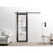 Sartodoors Sturdy Barn Door Frosted Tempered Glass Planum 2132 Black 28x80 Solid Core Modern Interior PLANUM2132BD-B-CA-28 x 80 - alternate 6