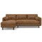 Homeroots 102" Brown Leather Sofa 641039 - alternate 1
