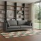 Homeroots 90" Gray Fabric Sofa With Black Legs 641004 - alternate 6