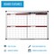 Mastervision Magnetic 4-Month Dry-Erase Planner, Red and Silver Design, 2x3' GA0376170 - alternate 5