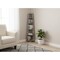 Homeroots 71" Gray Particle Board and Wood Five Tier Corner Bookcase 489813 - alternate 5
