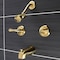 Kingston Brass Double-Handle Tub and Shower Faucet, Brushed Brass KB2247YL - alternate 2