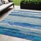 Homeroots 5' X 8' Blue Abstract Washable Indoor Outdoor Area Rug 608638 - alternate 1