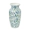 Homeroots 24" White Blue And Green And White Chinoiserie Porcelain Table Vase 574213 - alternate 1
