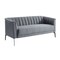 Homeroots 76" Dark Gray Sofa With Silver Legs 480907 - alternate 10