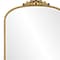 Homeroots 34" Antiqued Gold Wood Baroque Arch Framed Accent Mirror 635507 - alternate 9