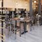 Flash Furniture HERCULES Silver Antique Finish with Clear Coat Ladder Back Metal Restaurant Chair - Mocha Vinyl Seat XU-DG694BLAD-CLR-MCHV-GG - alternate 10