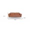 Homeroots 80" Brown Genuine Leather Sofa With Silver Legs 480920 - alternate 6