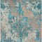 Homeroots 9' X 12' Teal Blue Ivory And Light Brown Damask Washable Indoor Outdoor Area Rug 596397 - alternate 9