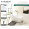 Kingston Brass 67" Acrylic Rectangular Double Ended Freestanding Tub with Drain, Glossy White/Polished Brass VTSQ672923C412 - alternate 6