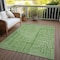 Homeroots 5' X 8' Green And Ivory Geometric Washable Indoor Outdoor Area Rug 600817 - alternate 8