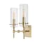Jonathan Y Cato 13.5" 2-Light Modern Farmhouse Iron/Glass LED Vanity, Brass Gold/Clear JYL7806C - alternate 10