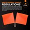 Xpose Safety Orange Safety Flags, 18x18 in with 24 in Wood Staff, Warning/Wide Load Flags, 2PK WF24-18-2-X - alternate 7