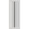 Sartodoors Slab Door Panel 28 x 84 inches, BASIC 4903 White with Black Glass, Bathroom Bedroom Doors BASIC4903S-WS-2884 - alternate 1