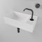 Whitehaus Collection Britannia Rectangular Wall Mount Basin with No Overflow and Right Single Hole Drill B-AG50 - alternate 4