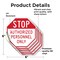 Signmission Stop Authorized Personnel Only, 6 inch X 6 inch, Vinyl Decal, 5PK OC-D-5PACK-6-217 - alternate 4