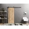 Sartodoors Sliding Barn Door with Hardware, Planum 0016 Oak and Aluminum Strips, 6.6FT Rail Hangers Sturdy Set PLANUM0016BD-B-DUB-42 - alternate 1