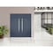 Vdomdoors Steel Double Doors Deux 0729 Gray Graphite Stainless Inserts Single Modern Painted DEUX0729DEXD-GRE-RH-W72 x H80 - alternate 6