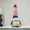 Homeroots 14" Red White and Blue Fabric Independence Day Standing Gnome Tabletop Sculpture with LED 493033 - alternate 4