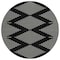 Homeroots 8' Black And Ivory Round Geometric Washable Indoor Outdoor Area Rug 598534 - alternate 8