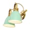 Jonathan Y Phineas 16.25" 2-Light Adjustable Farmhouse Bohemian Iron LED Vanity Light, Mint Green/Brass Gold JYL1115D - alternate 1