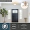 Vaxcel Eastgate 8.75-in Satin Nickel Schoolhouse Semi-Flush Ceiling Light with Frosted Opal Glass C0351 - alternate 9