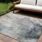 Homeroots 8' X 10' Ivory Abstract Washable Non Skid Indoor Outdoor Area Rug 559583 - alternate 1
