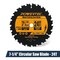 Powertec 7-1/4 Inch Circular Saw Blade, 24T, 5/8" Arbor, Thin Kerf Carbide Tipped Wood Cutting Blade 14015 - alternate 1