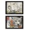 Homeroots Set Of Two Tiger Lily Dandy Lion 3 Black Framed Print Wall Art, 2PK 407198 - alternate 1