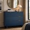 Manhattan Comfort Elara 38 in Solid Wood Dresser in Midnight Blue (3-Drawer) DR1782-4 - alternate 7