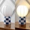 Jonathan Y Valarie 10.25" Contemporary Modern Checkerboard Ceramic w/Ribbed Cocoon Globe Shade LED Mini Table L JYL4203B - alternate 9