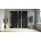 Vdomdoors Aluminum Double Doors Cynex 6777 Black 1 Sidelight Mirrored Clear Glass Modern Painted 84x96 (W72+1 CYNEX6777DEXD-BLK-W72+12xH96-LH-I - alternate 7