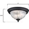 Westinghouse 6.25 in. H X 11 in. W X 11 in. L Matte Black Ceiling Fixture 6117700 - alternate 5