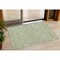 Homeroots 3' X 5' Green And Ivory Floral Washable Indoor Outdoor Area Rug 594617 - alternate 1