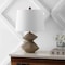 Jonathan Y Laken 21.5" Minimalist Coastal Resin/Iron 2-Stack Cairn LED Table Lamp, Brown Wood Finish JYL4062A - alternate 9