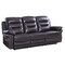 Homeroots 90" Brown Faux Leather Sofa With Black Legs 329417 - alternate 1