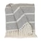 Homeroots Gray Woven Cotton Striped Throw Blanket 478682 - alternate 8
