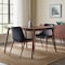 Homeroots Set of Two Black and Brown Upholstered Faux Leather Dining Side Chairs 555850 - alternate 1
